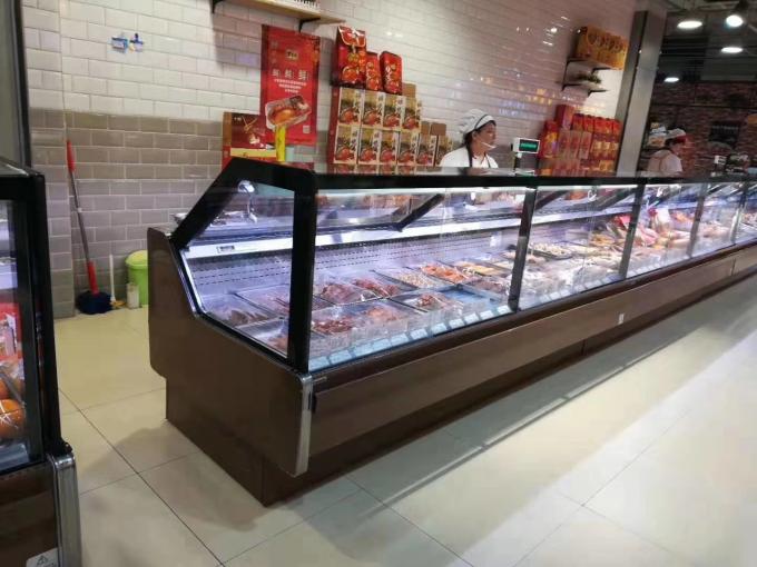 Square Type Butcher Shop Meat Display Refrigerator Fresh Fish Chiller