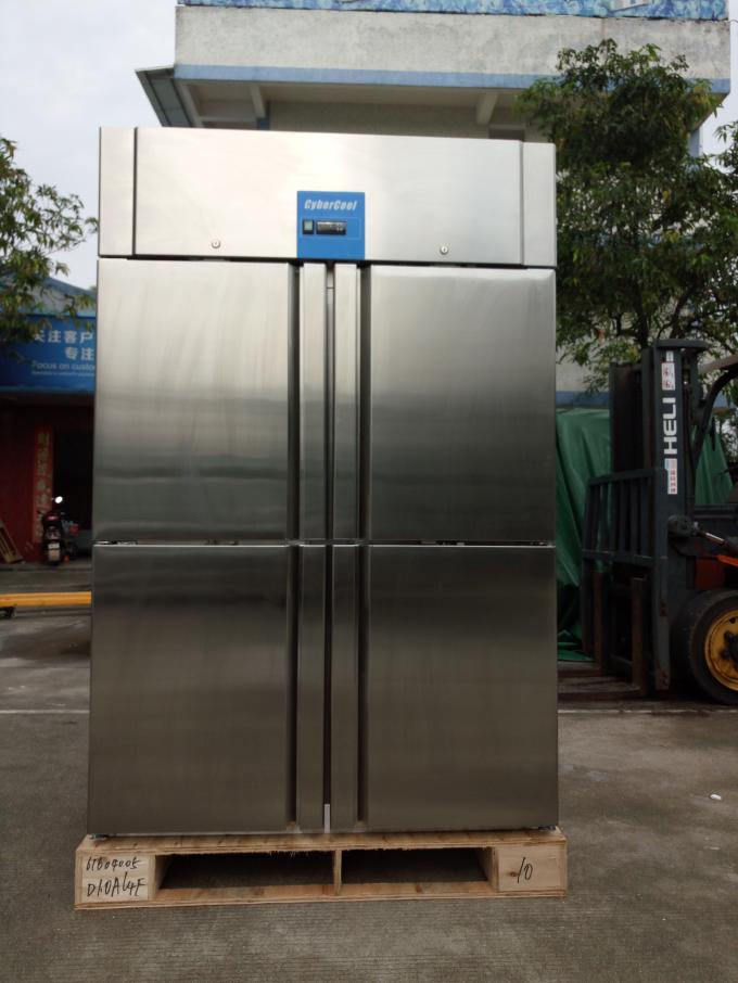 Commercial Kitchen Refrigeration 4 Door Upright Stainless Steel Fridge