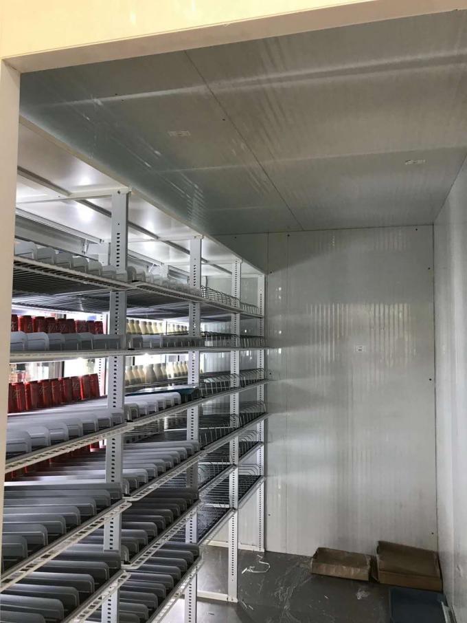 Glass door commercial supermarket walk in cooler beverage milk display