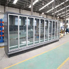 Commercial Supermarket Refrigeration Split Type Vertical Chilled Display Cabinet open chiller