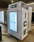 Glass Door Air Cooled Bagged Ice Storage Bin Commercial Ice Cooler