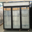 Commercial supermarket cooler cold drinks display fridge glass door vertical refrigerator freezer