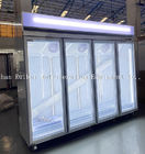 Vertical 5 Layer R290 Commercial Glass Door Freezer Showcase