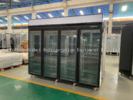 4 Doors Supermarket Refrigeration Equipment Upright Freezer Showcase