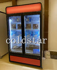 Supermarket Convenience Store Beverage Cooler Showcase Beer Upright Freezer With Glass Door