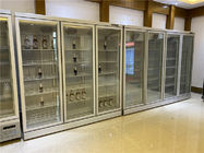 Drink Display Showcase Beverage Fridge Triple Glass Door Commercial Refrigerator
