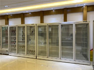 Supermarket Vertical Glass Door Multideck Refrigerated Chiller Showcase