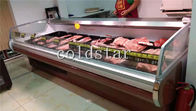 Open Fresh Meat Chiller Self Serve Display Counter for Supermarket Refrigerated Display Case
