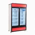 upright glass door commercial supermarket refrigerator equipment frozen food display showcase freezer