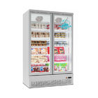 -22C Upright glass door refrigerator supermarket frozen food display freezer