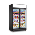 1000L Commercial Glass Door Freezer Vertical Display Refrigerator Freezer