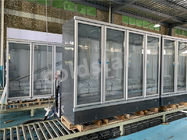 Supermarket Glass Door No Frost Showcase Vertical Display Refrigerator Chiller