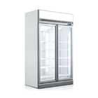 Supermarket Refrigeration Equipment Double Door Vertical Display Refrigerator