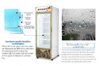 Double Tempered Glass Door Display Cooler Showcase Upright Freezer