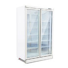Low Noisy Vertical Glass Door Display Ice Cream Refrigerator And Freezer