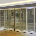 Vertical Glass Door Commercial Supermarket Refrigerator Frozen Food Display Freezer