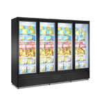 R290 Fan Cooling Supermarket Upright Freezer Display Showcase