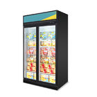 Supermarket Refrigerator Merchandiser Upright Glass Door Freezer Display Case