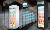 Upright 450L Freezing Ice Cream Glass Door Showcase Freezer