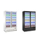 Beer Vertical Glass Showcase Double Door Beverage Refrigerator Chiller