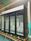Commercial Upright Vertical Cooler and Freezer Glass Door Display Showcase