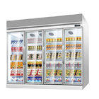 Supermarket Commercial Upright Display Ice Cream Cooler Vertical Freezer