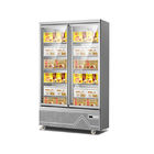 Frost - Free Glass Door Ice Cream &amp; Frozen Food Vertical Display Freezer For Hotels &amp; Supermarkets