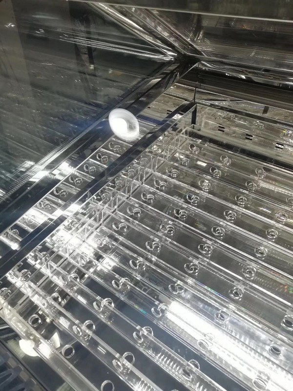 Auto Defrost Ice Cream Showcase Freezer 7 Pans 22℃ 18℃ Temperature Range