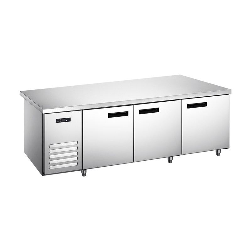 Commercial kitchen Table Top Freezer , Fan Cooling 3 Door Undercounter
