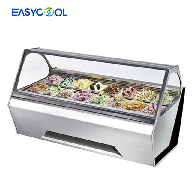 Ice Cream Gelato Showcase Tabletop Popsicle Display Freezer