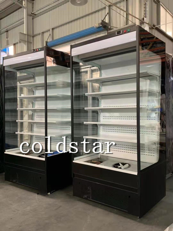 Supermarket multideck open chiller fruit vegetable display cooler
