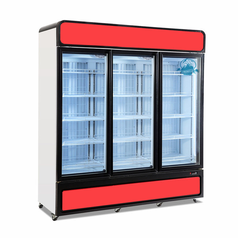 New commercial vertical ice cream display upright deep freezer frozen food freezer