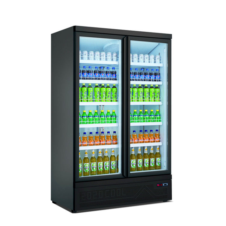 Commercial Upright Glass Door Refrigerated Showcase Supermarket Multi Deck Beverage Cooler