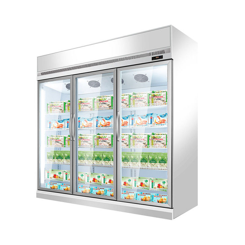 Commercial 1 2 3 4 Doors Drinks Refrigeration Showcase With Digital Thermostat