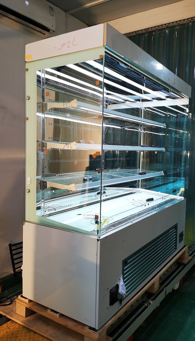Fan Cooling Bakery Glass Showcase 4ft , Open Showcase Chiller 1200*700