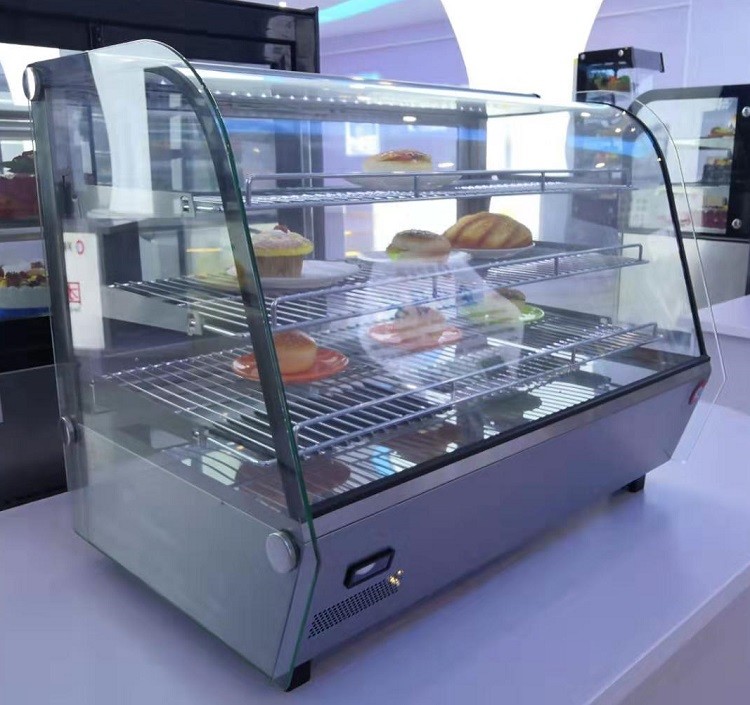 Cake Showcase Countertop Refrigerator Bakery Showcase Glass Display