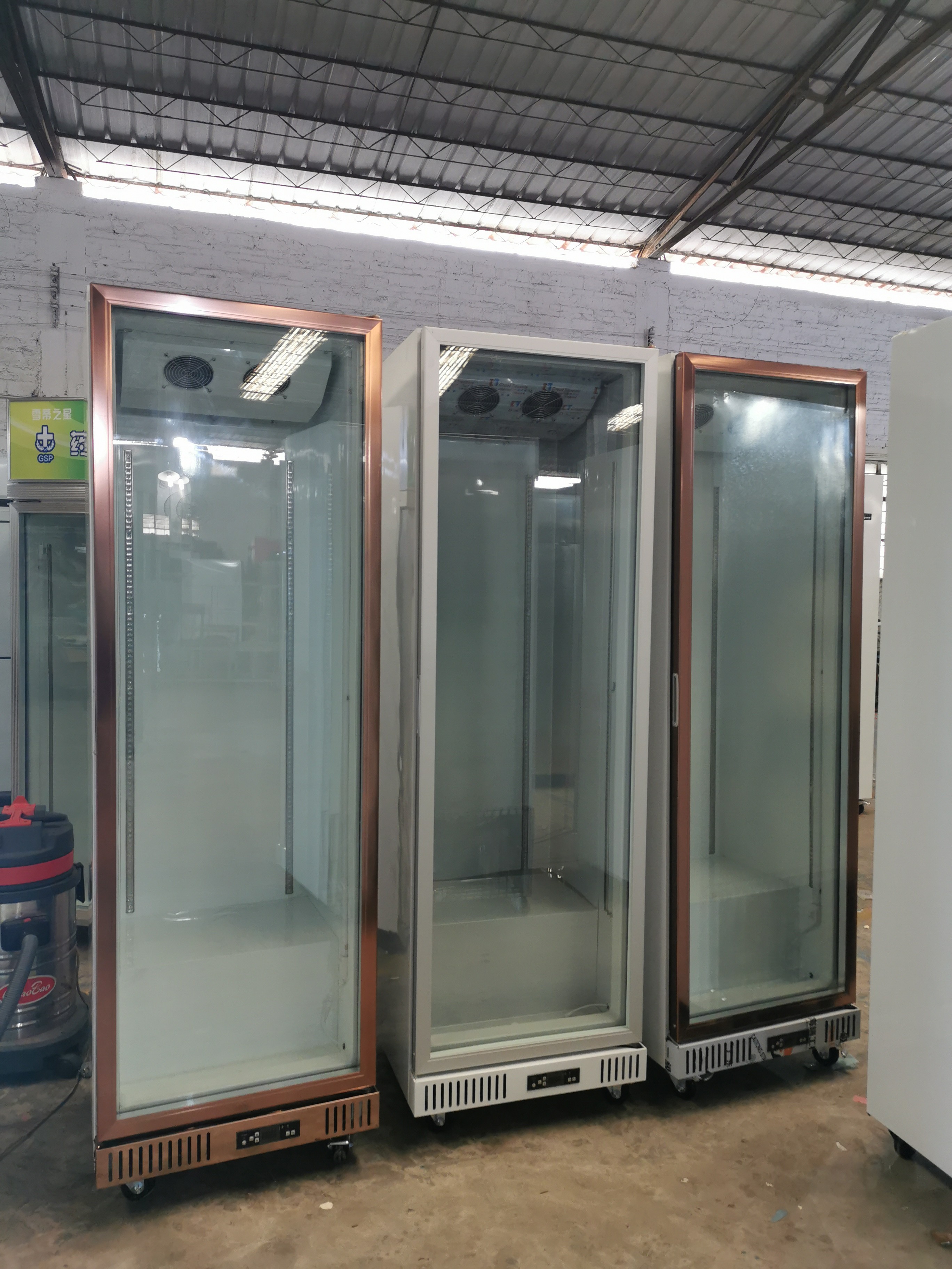 Supermarket Commercial Glass Freezer LED Lighting Singe Temperature Style