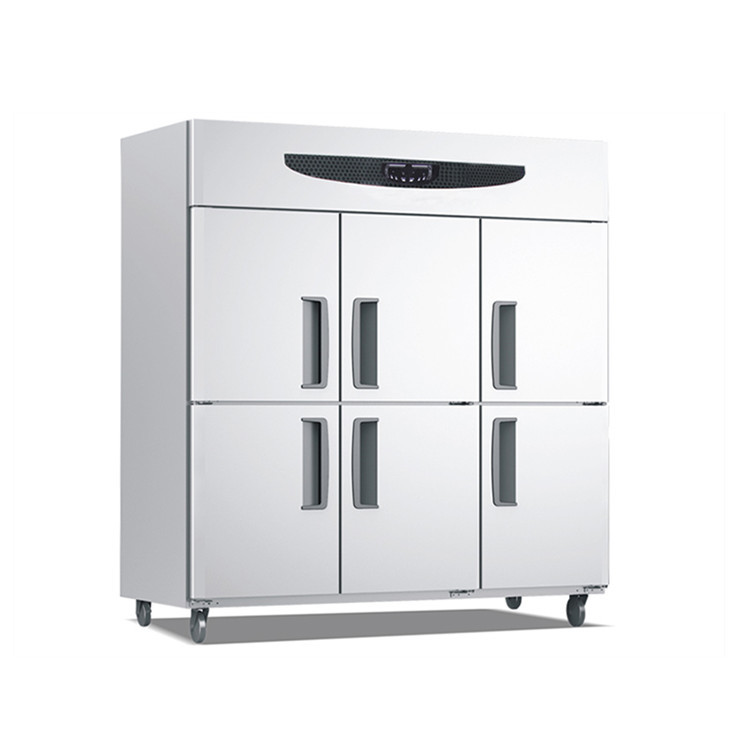 400W Commercial Kitchen Refrigeration , Restaurant Freezer 6 Doors