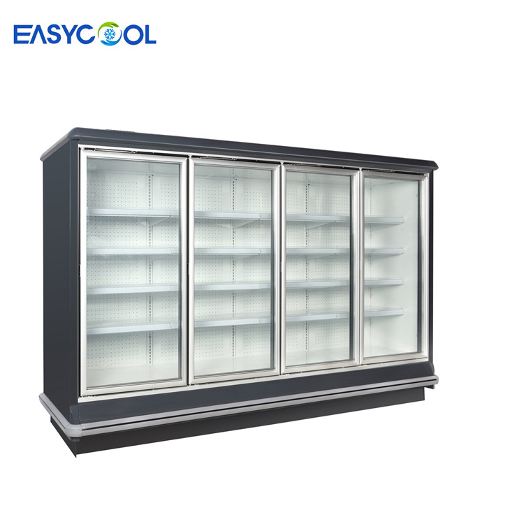 Full Size Triple Commercial Glass Freezer 1500L Upright Beverage Cooler