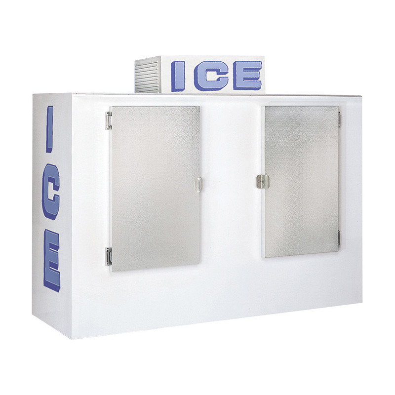 Gas Station Bagged Ice Storage Bin 100 Cu. Ft. Automatic Defrost Type