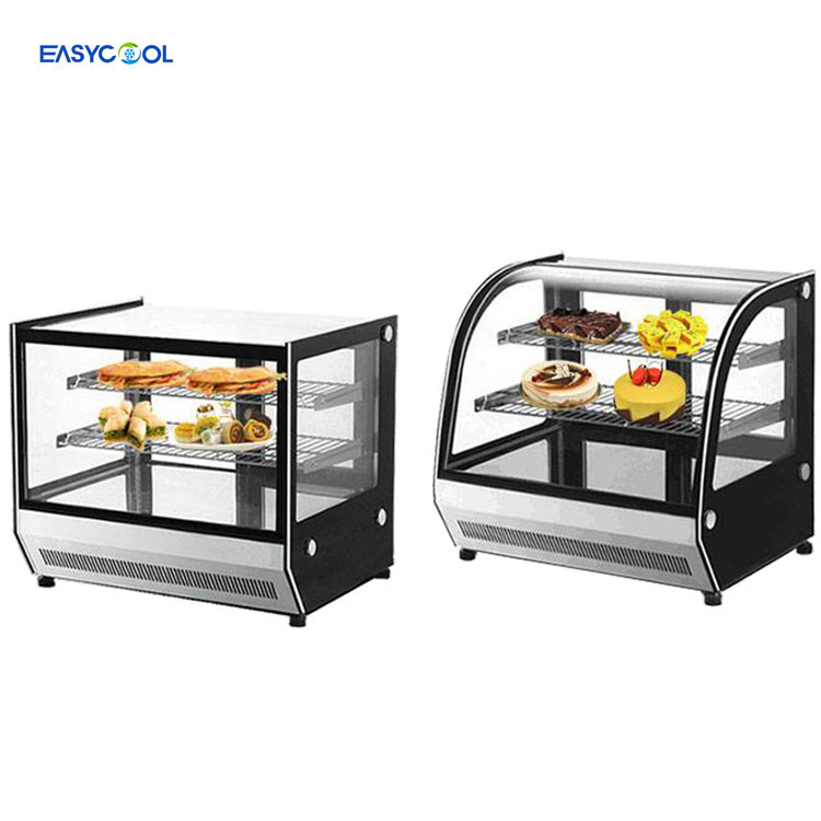 Cake Showcase Countertop Refrigerator Bakery Showcase Glass Display