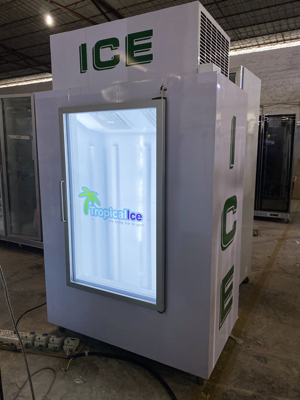 Commercial 5 ℃ 15 ℃ Indoor Ice Storage Bagged Ice Freezer