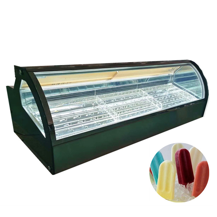 Commercial gelato tabletop display fridge, counter ice cream popsicle