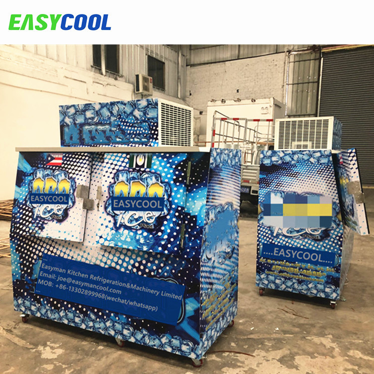 Outdoor Ice Merchandiser, Commercial Double Door Ice Storage Freezer