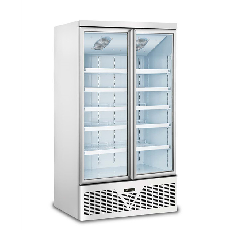 1000L Commercial Glass Freezer For Bottle Beer / Beverage Drink / Milk