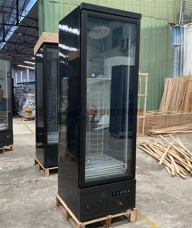 450L Energy Saving Commercial Glass Door Freezer Showcase Upright Chiller