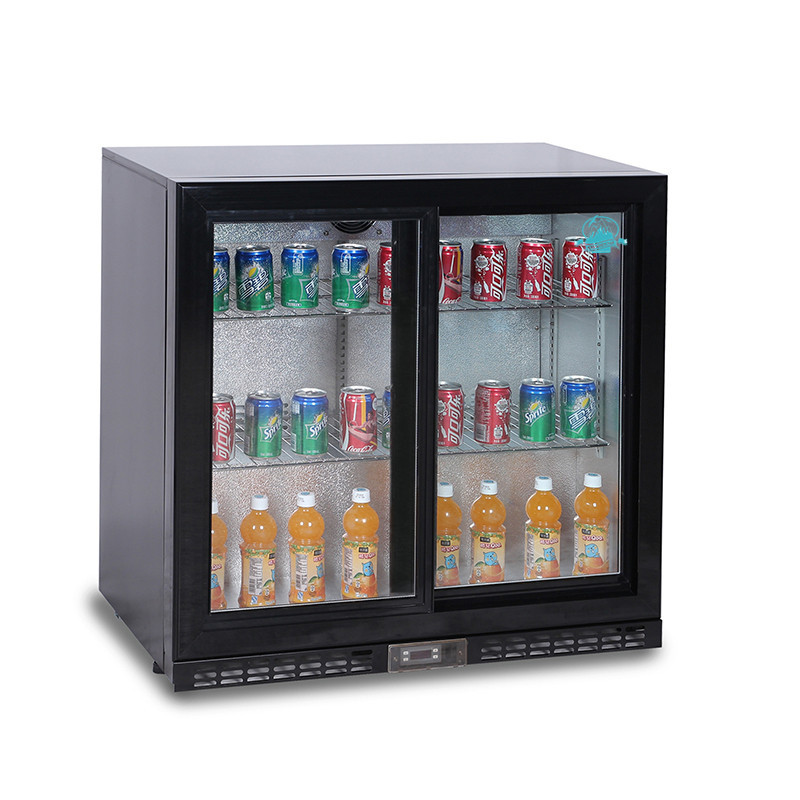 220L Double Glass Door Under Counter Back Bar Cooler Buy Beer Cooler Fridge