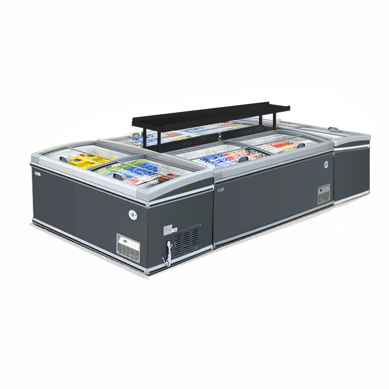 Plug In Supermarket Island Freezer Commercial Display Chest Freezer Supermarket Deep Freezer