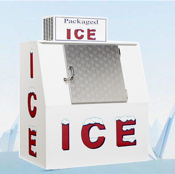 20GP Commercial Single Slanted Door Ice Cube Freezer