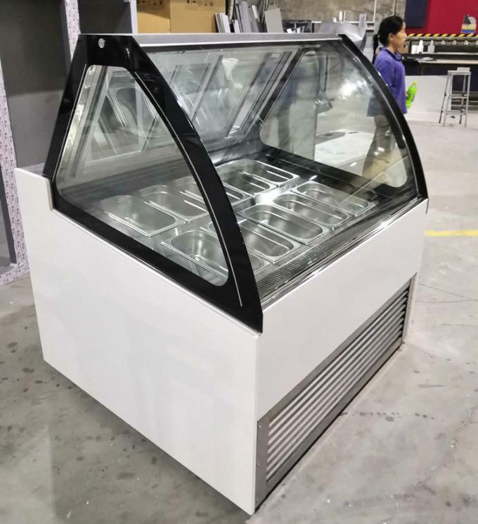 Gelato Ice Cream Display Freezer Showcase with 10 18 Pans